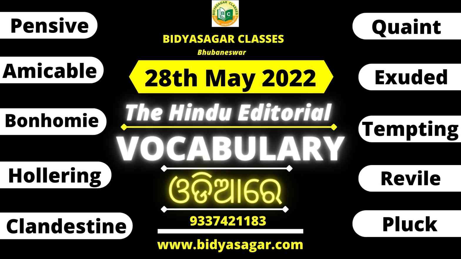 The Hindu Editorial Vocabulary of 28th May 2022