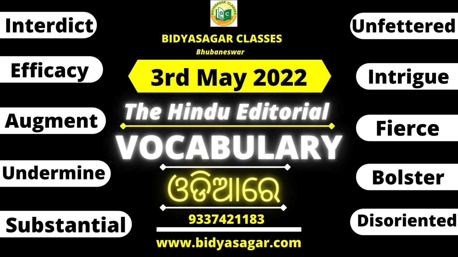 The Hindu Editorial Vocabulary of 3rd May 2022