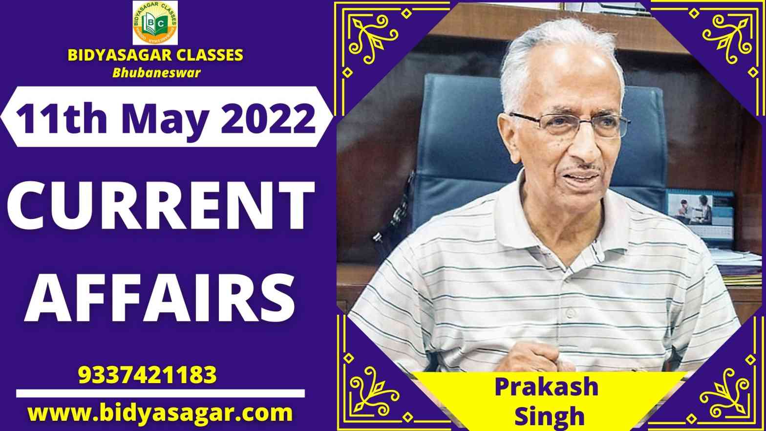 Today's Headlines : 11th May Current Affairs 2022