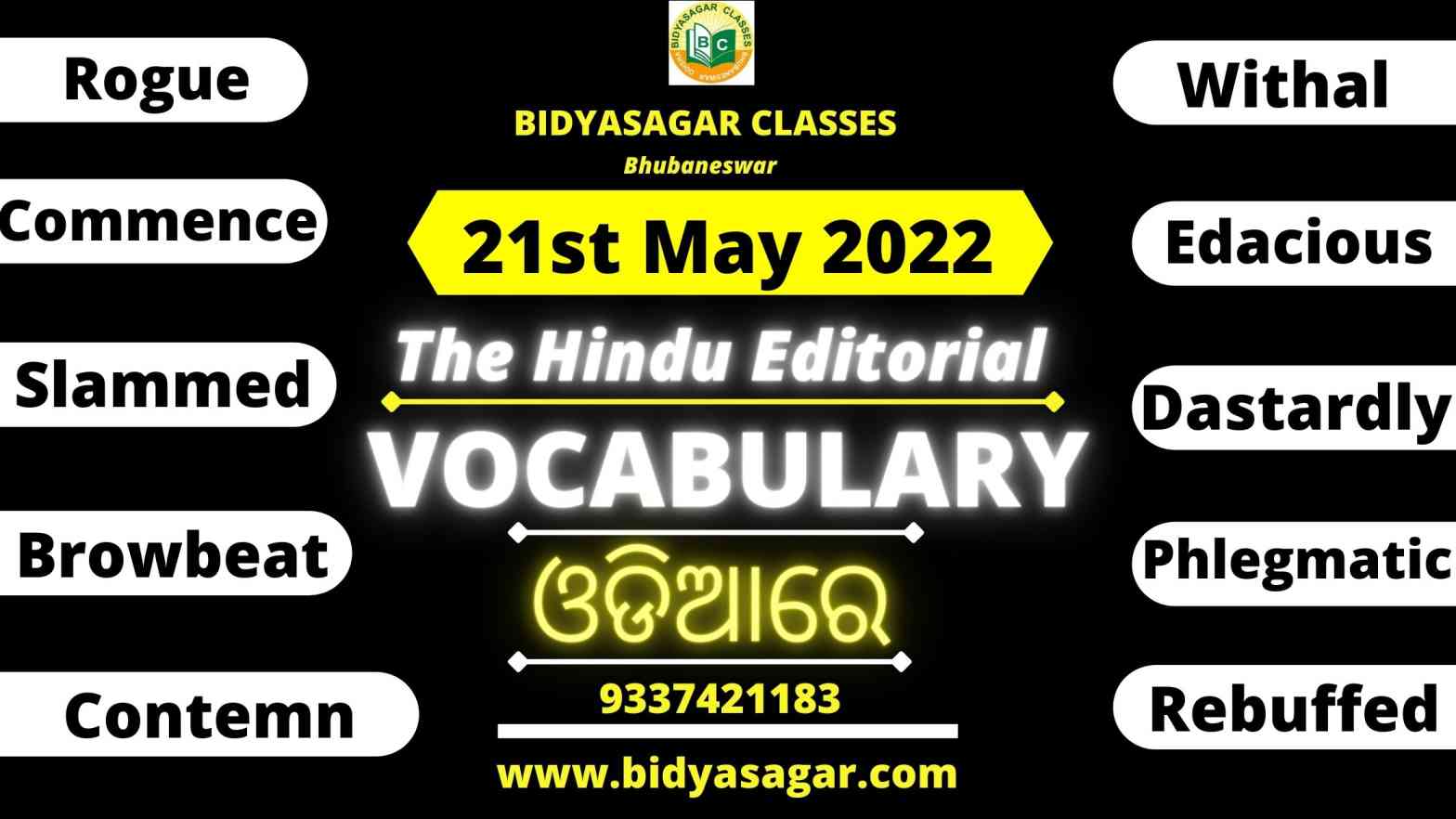 The Hindu Editorial Vocabulary of 21st May 2022