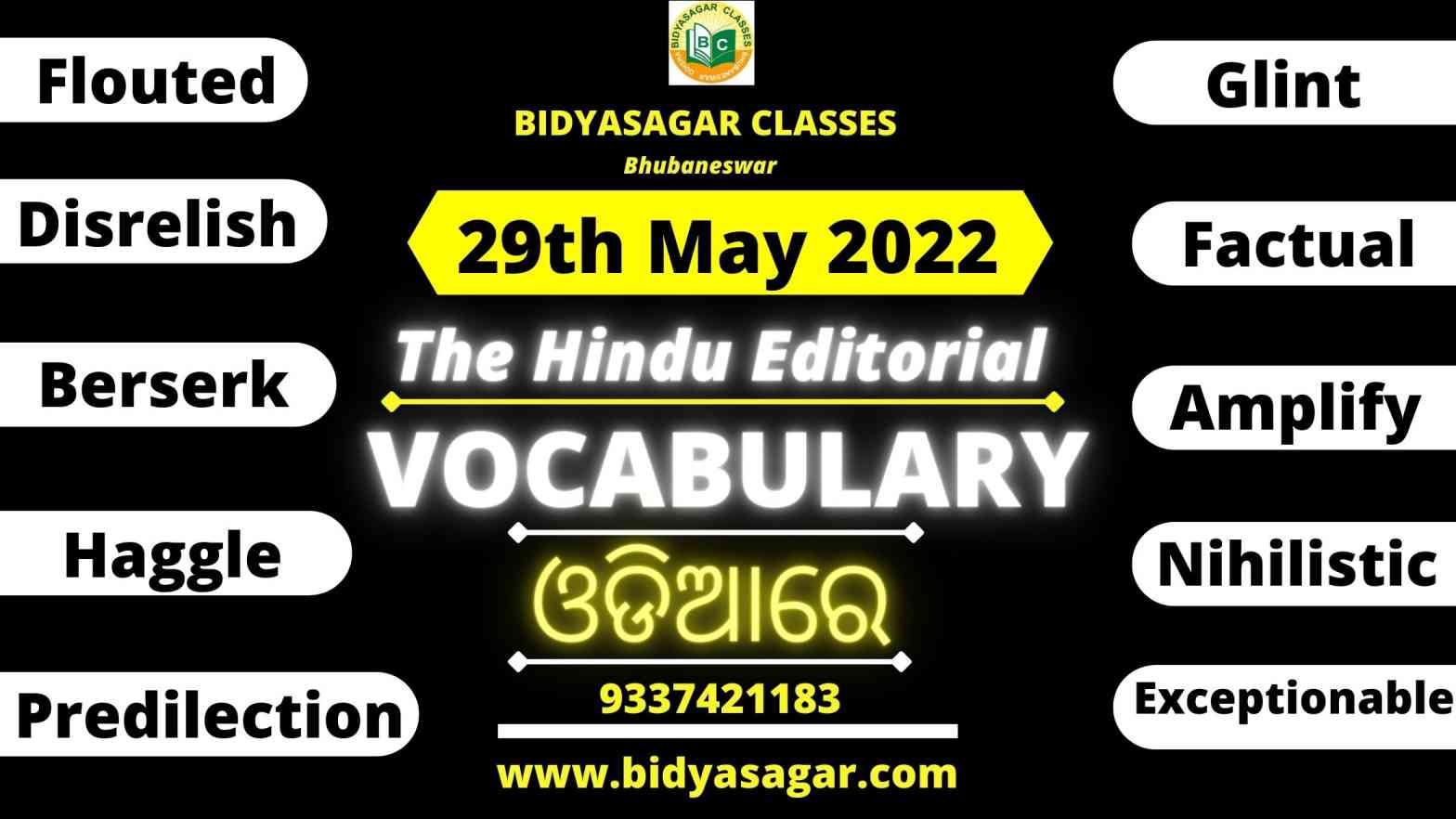 The Hindu Editorial Vocabulary of 29th May 2022