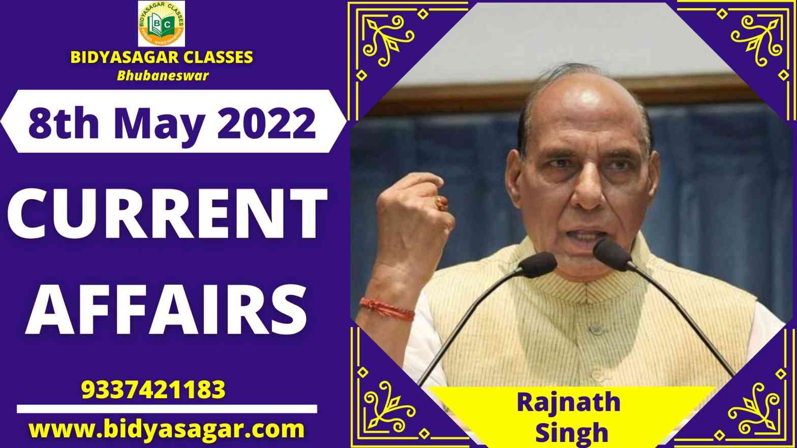 Today's Headlines : 8th May Current Affairs 2022