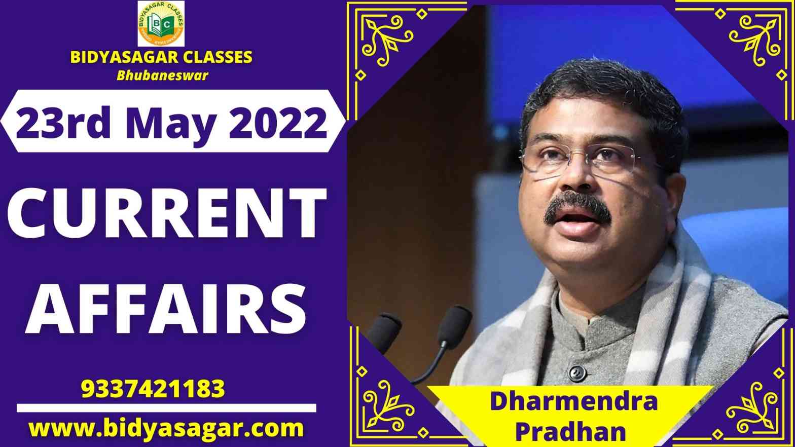 Today's Headlines : 23rd May Current Affairs 2022