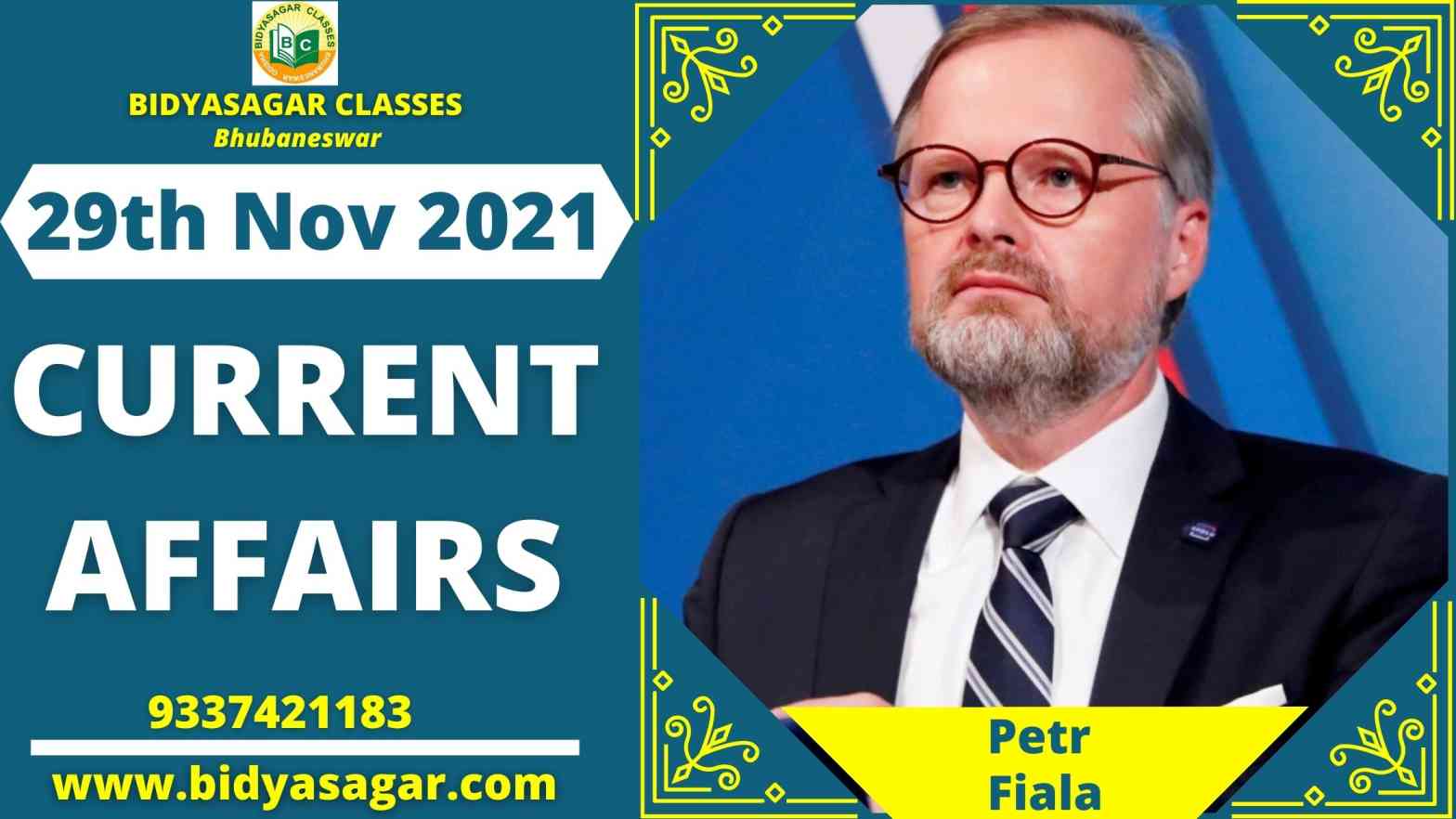 Important Daily Current Affairs of 29th November 2021