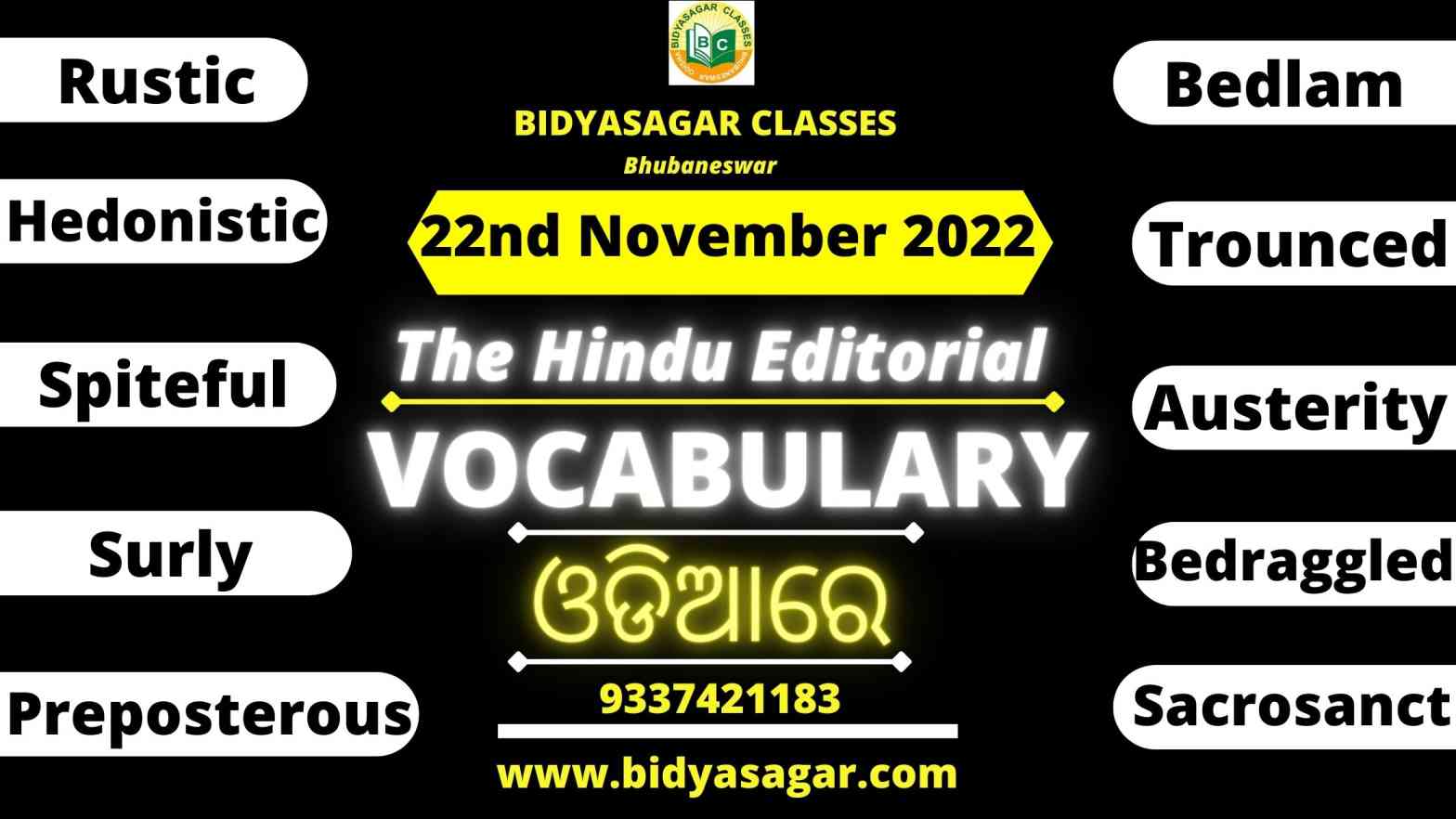 The Hindu Editorial Vocabulary of 22nd November 2022