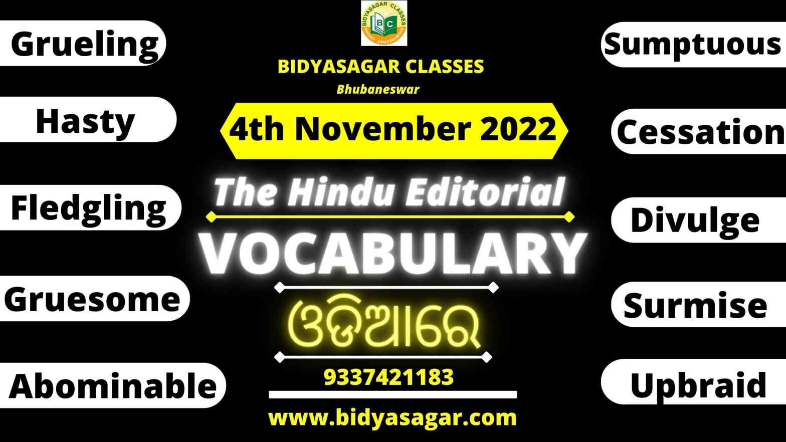 The Hindu Editorial Vocabulary of 4th November 2022