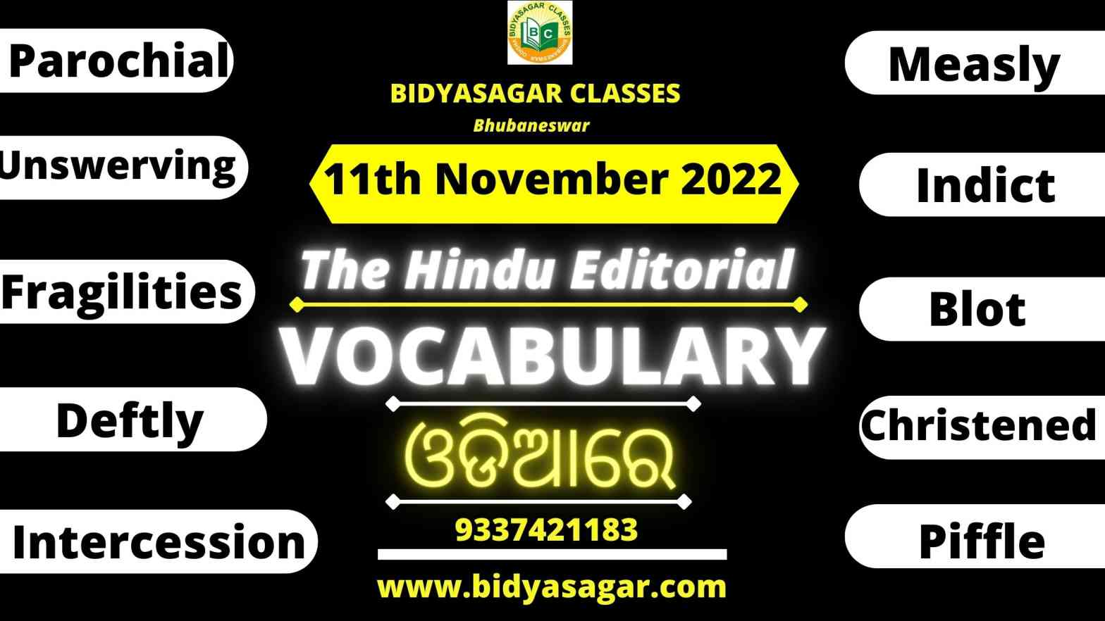 The Hindu Editorial Vocabulary of 11th November 2022