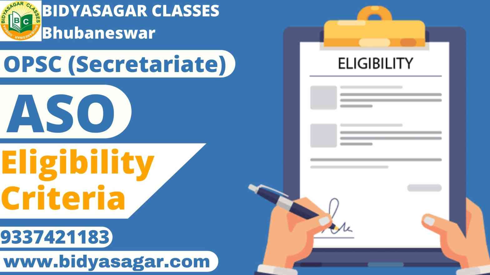 OPSC ASO Recruitment Exam 2022 Eligibility Criteria