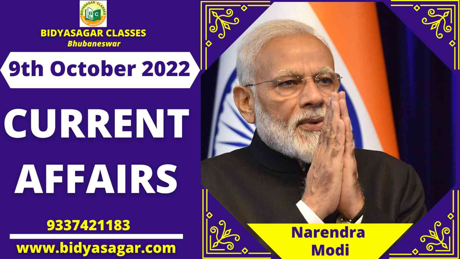 Today's Headlines : 9th October Current Affairs 2022