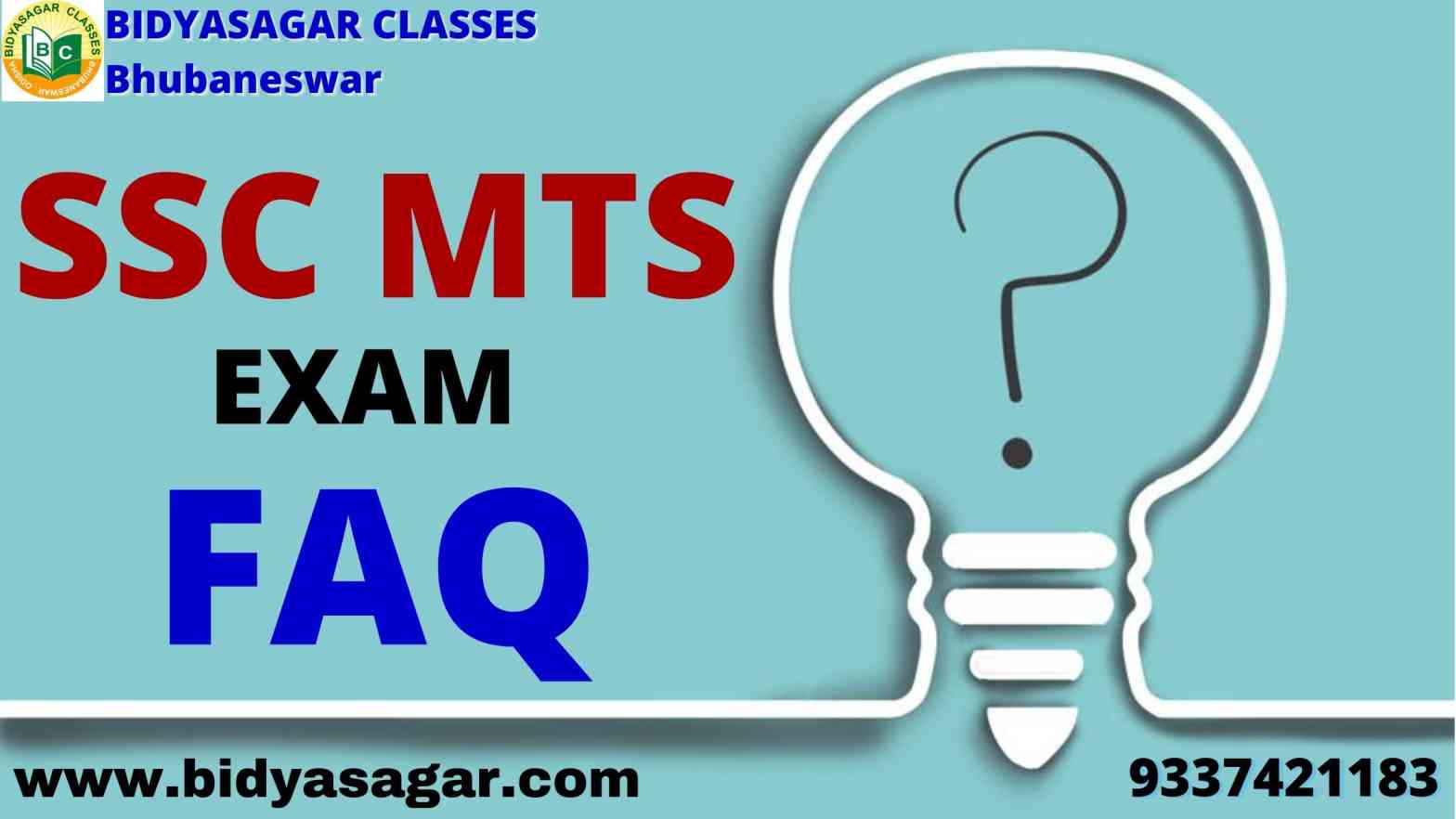 SSC MTS Exam FAQ