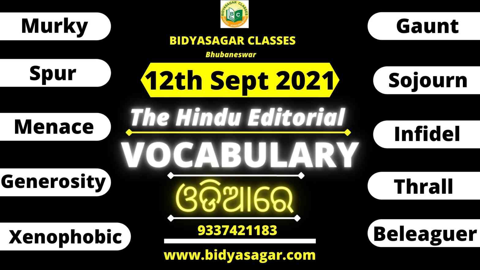 The Hindu Editorial Vocabulary of 12th September 2021