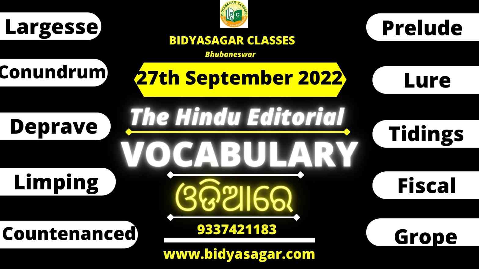 The Hindu Editorial Vocabulary of 27th September 2022