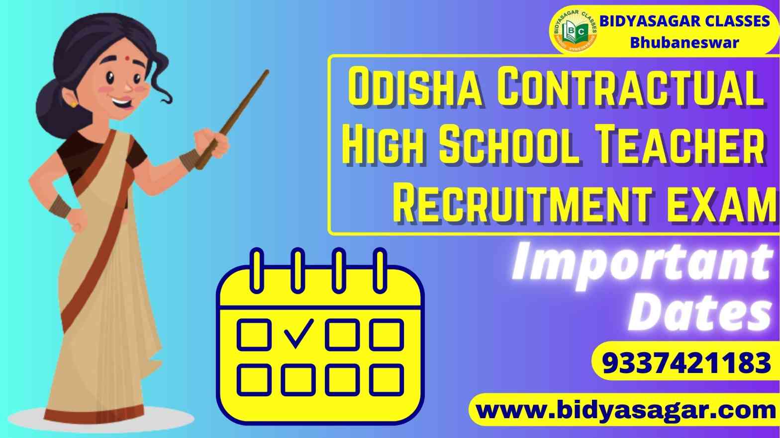 Odisha Contractual High School Teacher 2022 Important Dates